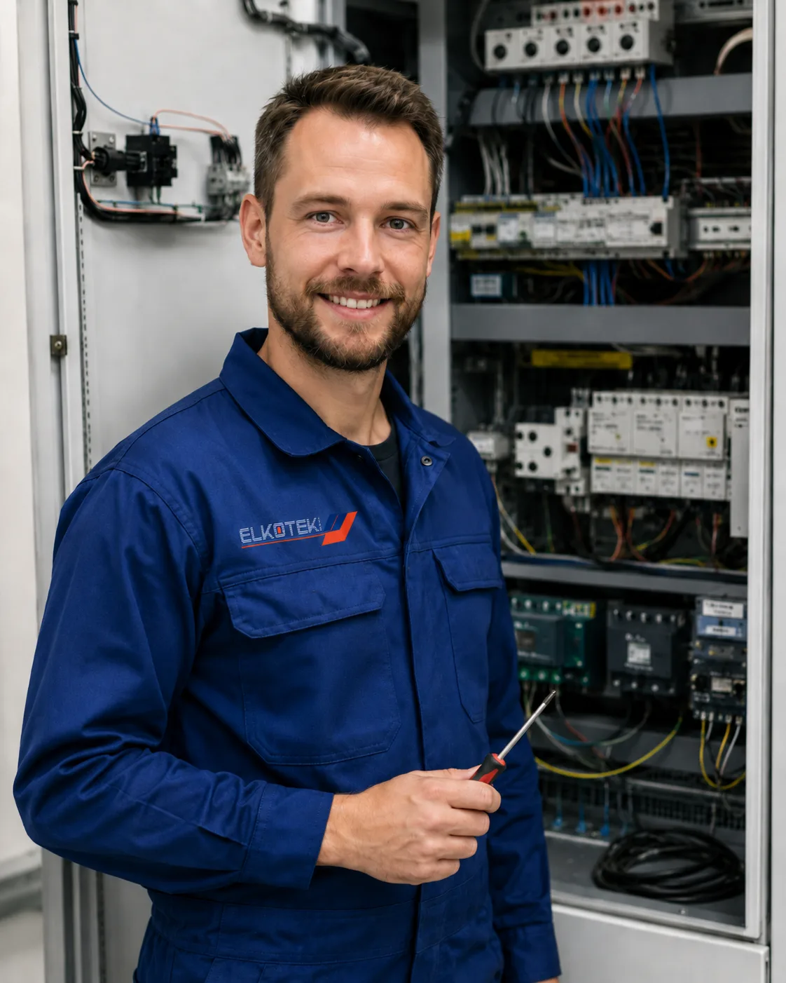 Schaltschrank im Aufbau